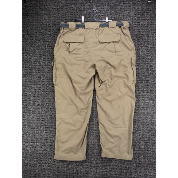 Duluth Trading Pants Mens 2XL x 30 Khaki Dry On The Fly Cargo Belted Outdoor - Picture 12 of 15